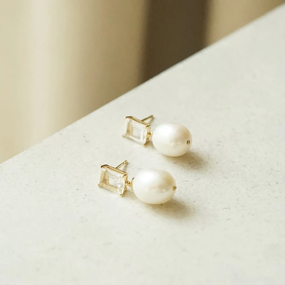 Estée Lalonde Fine Sapphire & Pearl Drop Earrings 14ct Solid Gold sold by Daisy Jewellery product image thumbnail 5