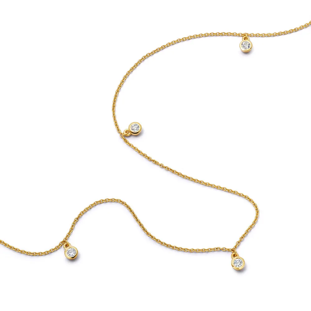Estée Lalonde Fine Diamond Station Necklace 14ct Solid Gold sold by Daisy Jewellery product image thumbnail 4