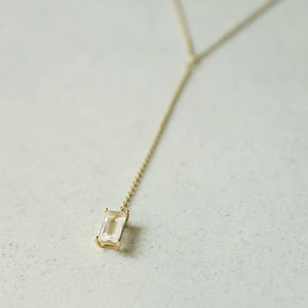 Estée Lalonde Fine Sapphire Lariat Necklace 14ct Solid Gold sold by Daisy Jewellery product image thumbnail 3
