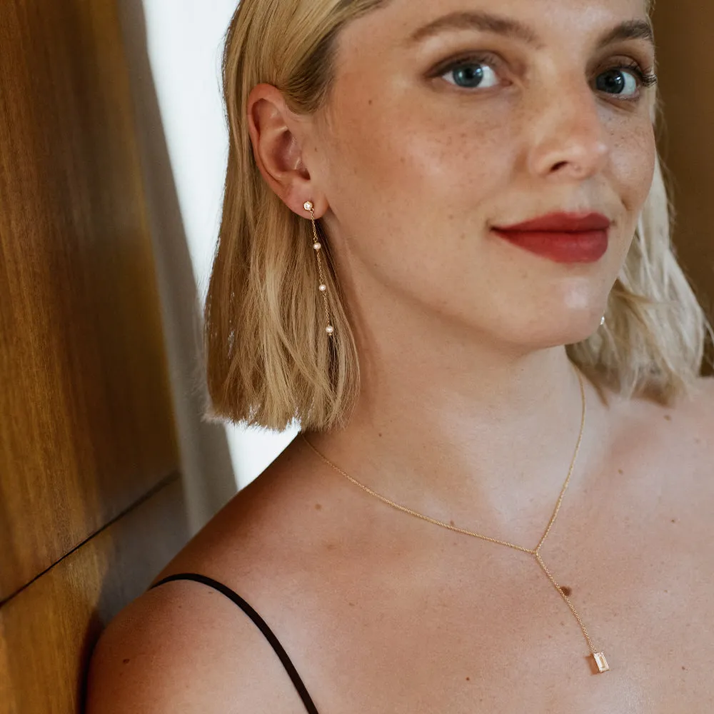 Estée Lalonde Fine Sapphire Lariat Necklace 14ct Solid Gold sold by Daisy Jewellery product image thumbnail 4