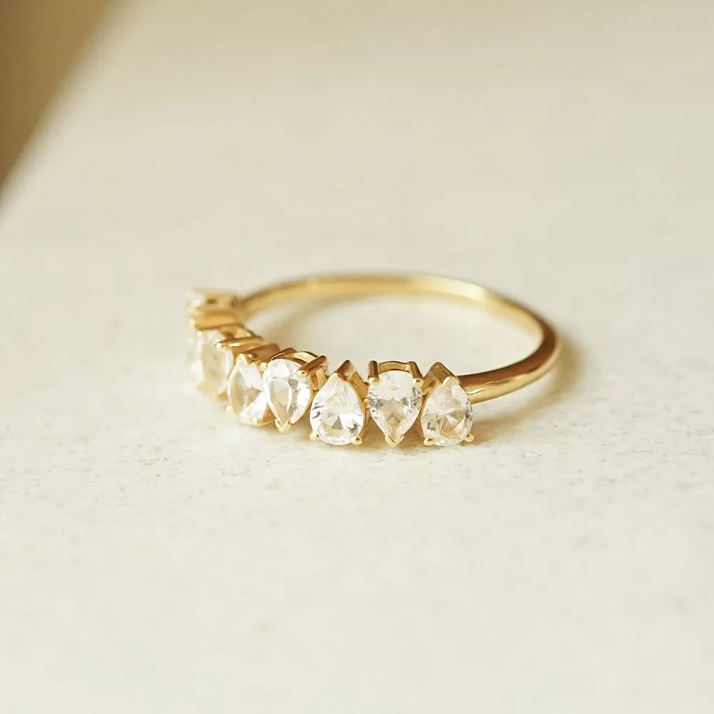 Estée Lalonde Fine Pear Sapphire Ring 14ct Solid Gold sold by Daisy Jewellery product image thumbnail 3