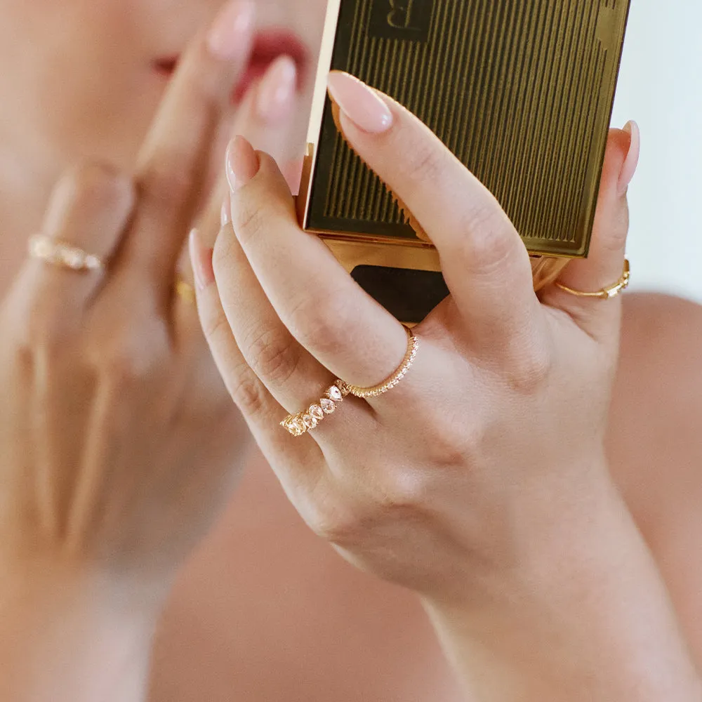 Estée Lalonde Fine Pear Sapphire Ring 14ct Solid Gold sold by Daisy Jewellery product image thumbnail 4