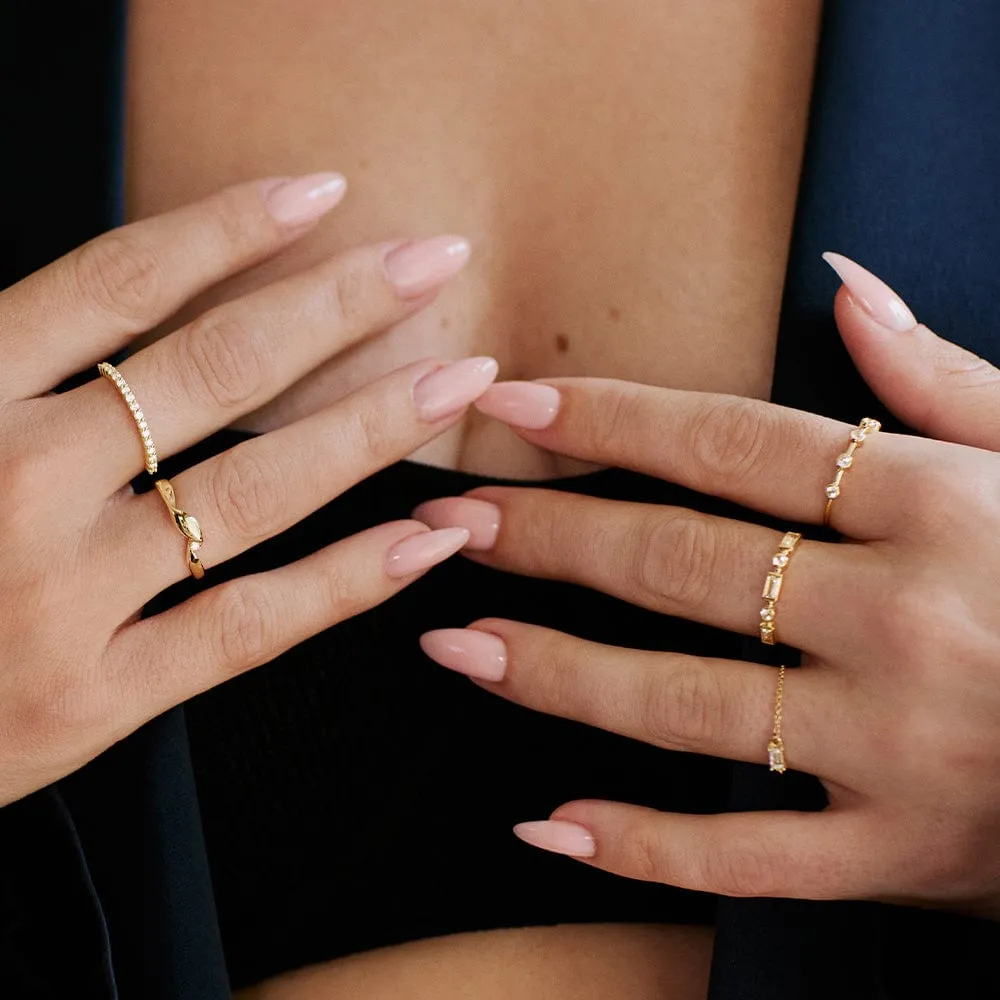 Estée Lalonde Fine Diamond Ring Stack 14ct Solid Gold sold by Daisy Jewellery product image thumbnail 4