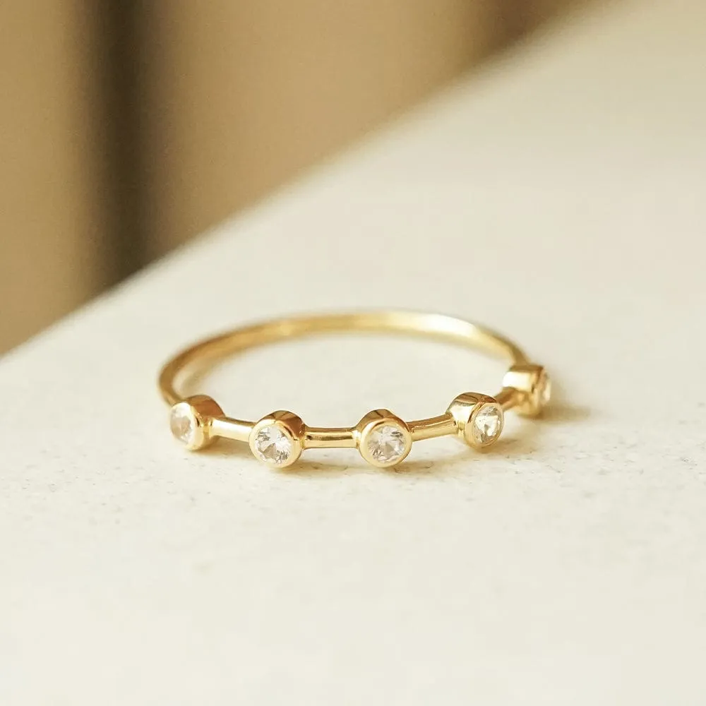 Estée Lalonde Fine Diamond And Sapphire Ring Stack 14ct Solid Gold sold by Daisy Jewellery product image thumbnail 4