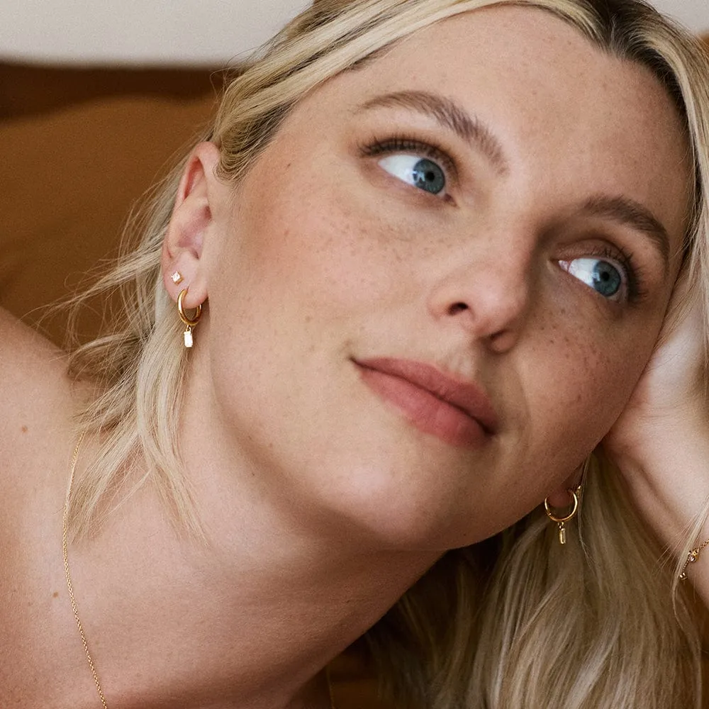 Estée Lalonde Fine Baguette Diamond Earring Stack 14ct Solid Gold sold by Daisy Jewellery product image thumbnail 2