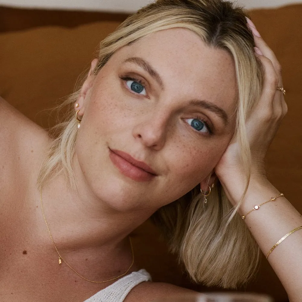 Estée Lalonde Fine Baguette Diamond Earring Stack 14ct Solid Gold sold by Daisy Jewellery product image thumbnail 4