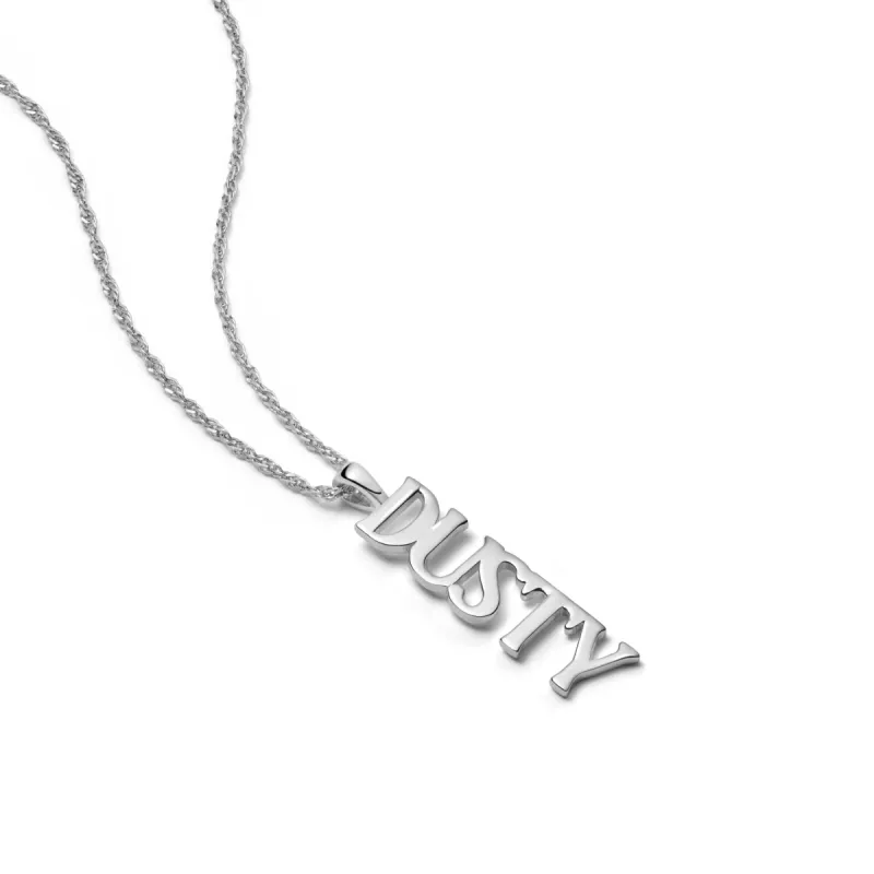 Personalised Pendant Name Necklace Sterling Silver sold by Daisy Jewellery
