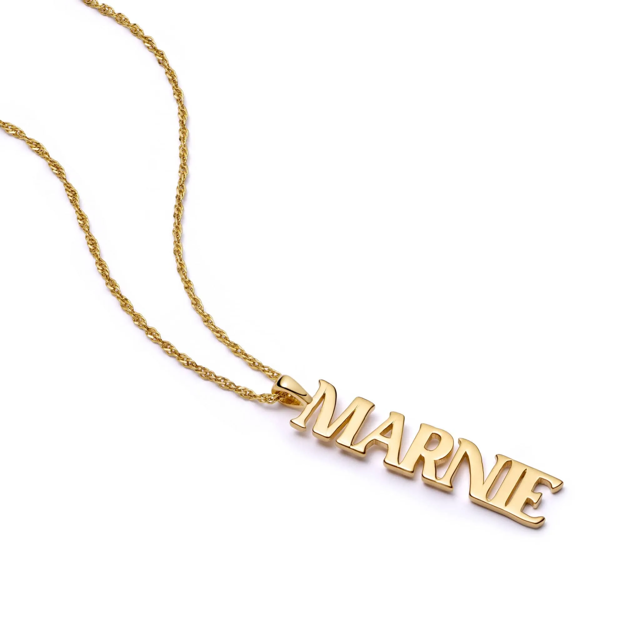 Personalised Pendant Name Necklace 18ct Gold Plate sold by Daisy Jewellery