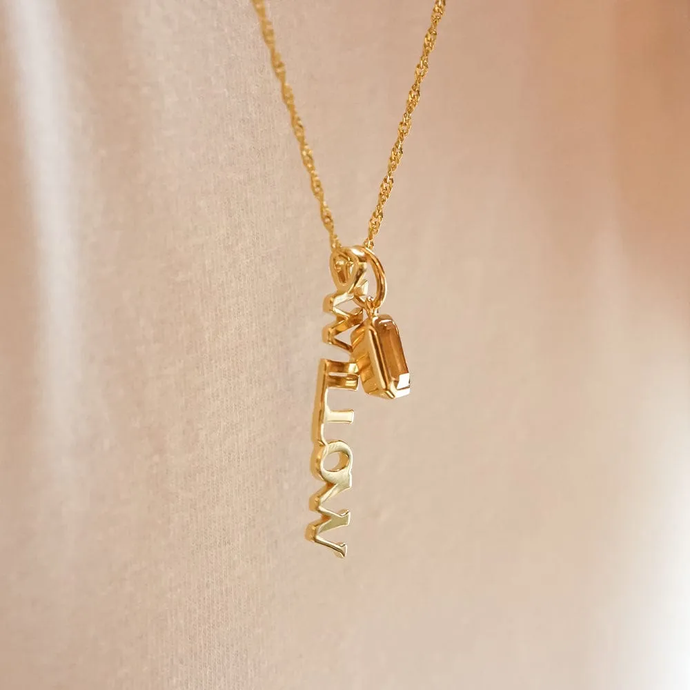 Personalised Pendant Name Necklace 18ct Gold Plate sold by Daisy Jewellery product image thumbnail 3