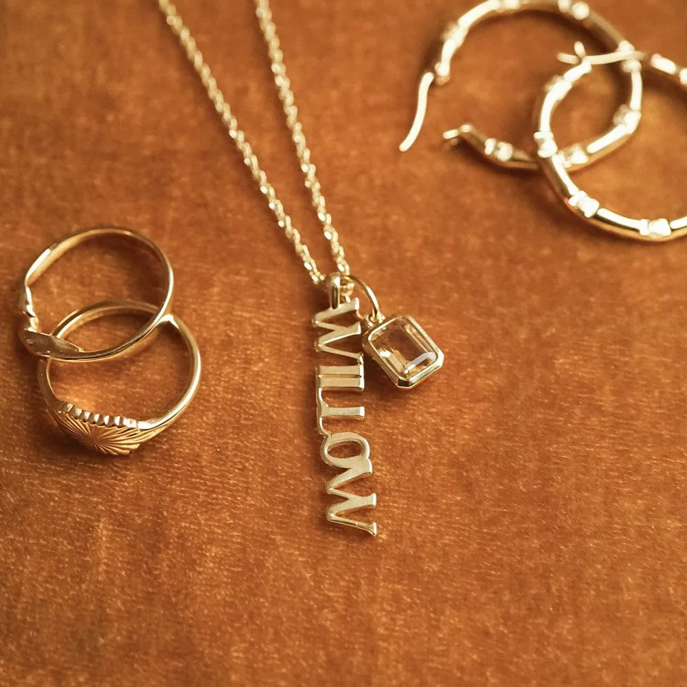 Personalised Pendant Name Necklace 18ct Gold Plate sold by Daisy Jewellery product image thumbnail 2