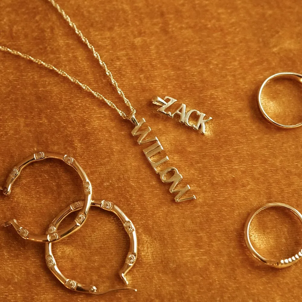 Personalised Pendant Name Necklace 18ct Gold Plate sold by Daisy Jewellery product image thumbnail 5