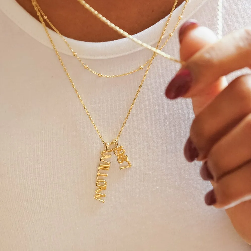 Personalised Pendant Name Necklace 18ct Gold Plate sold by Daisy Jewellery product image thumbnail 4