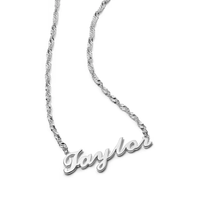 Personalised Carrie Name Necklace Sterling Silver sold by Daisy Jewellery