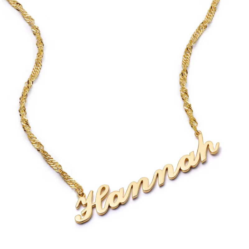 Personalised Carrie Name Necklace 18ct Gold Plate sold by Daisy Jewellery