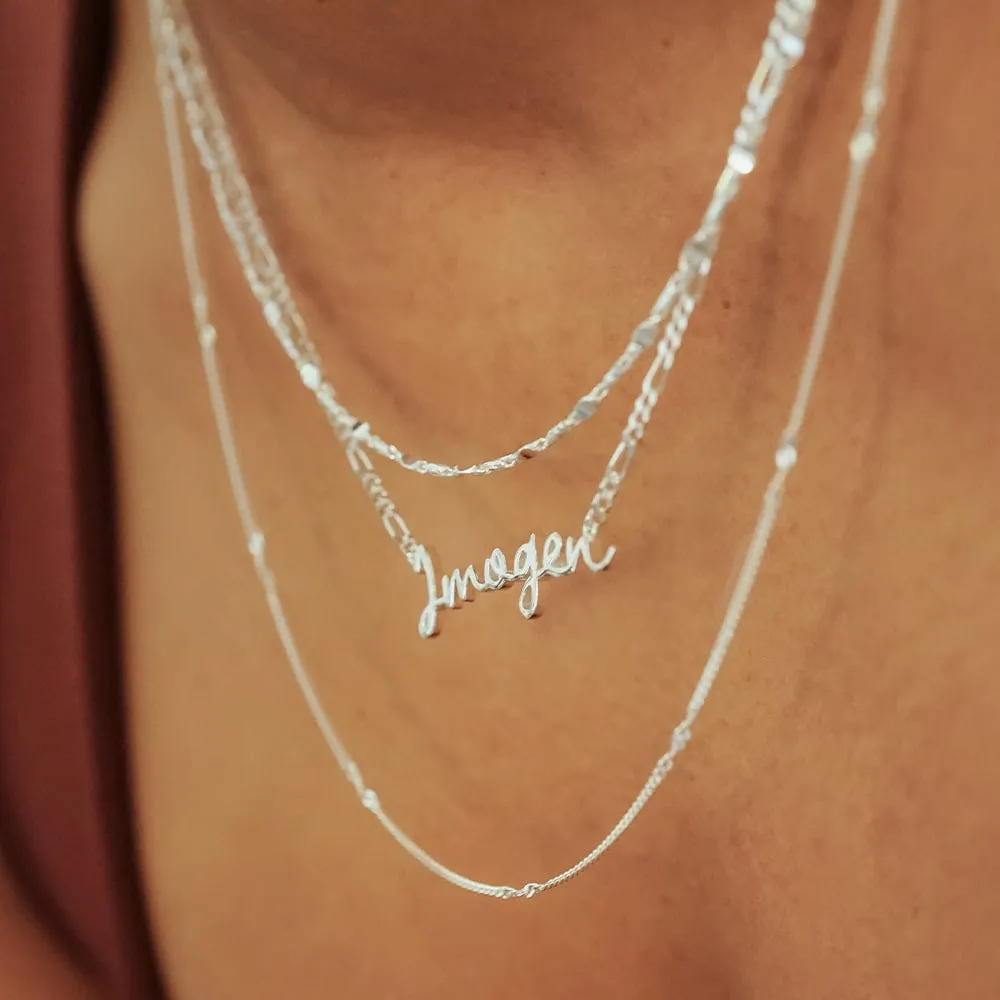 Personalised Script Name Necklace Sterling Silver sold by Daisy Jewellery product image thumbnail 4