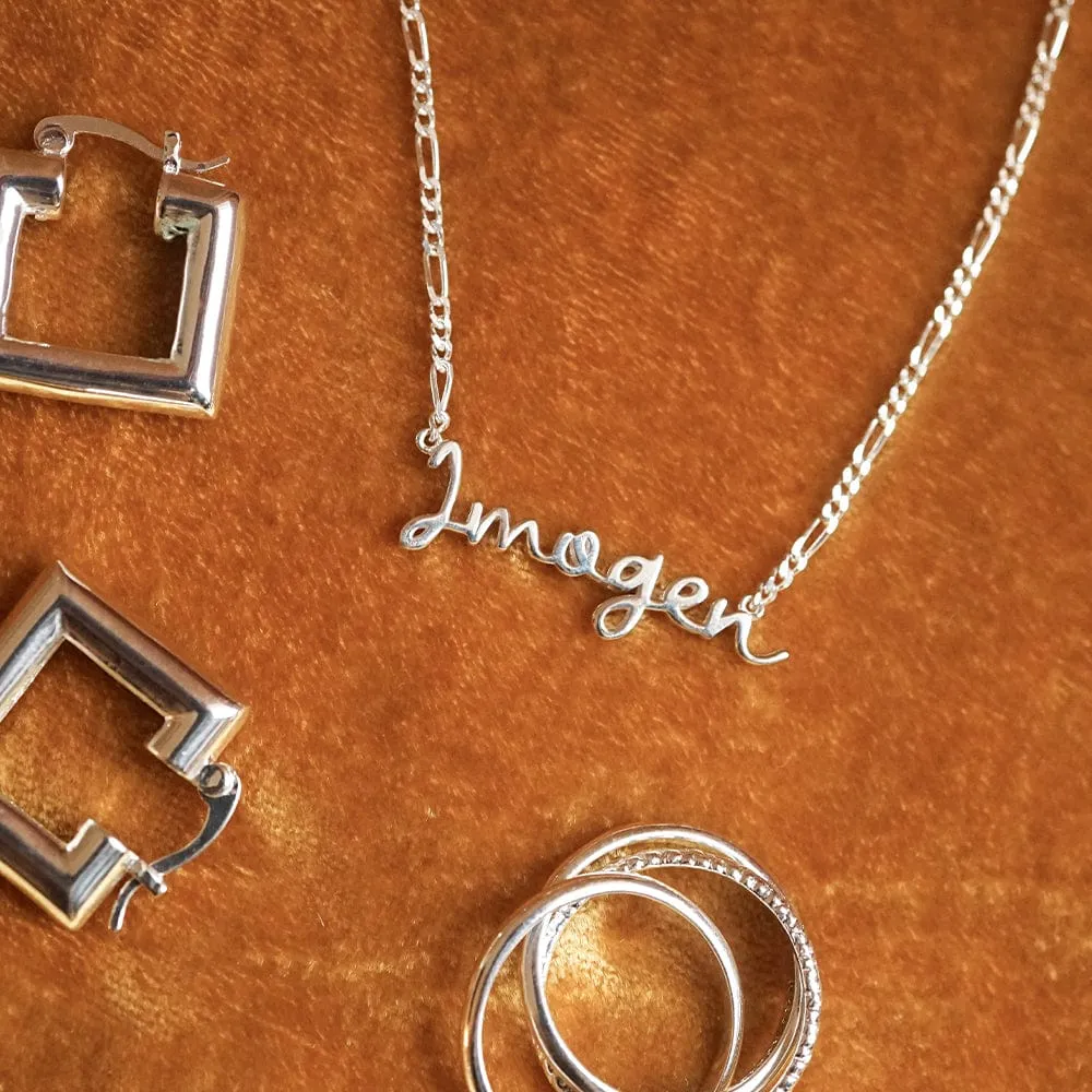 Personalised Script Name Necklace Sterling Silver sold by Daisy Jewellery product image thumbnail 3