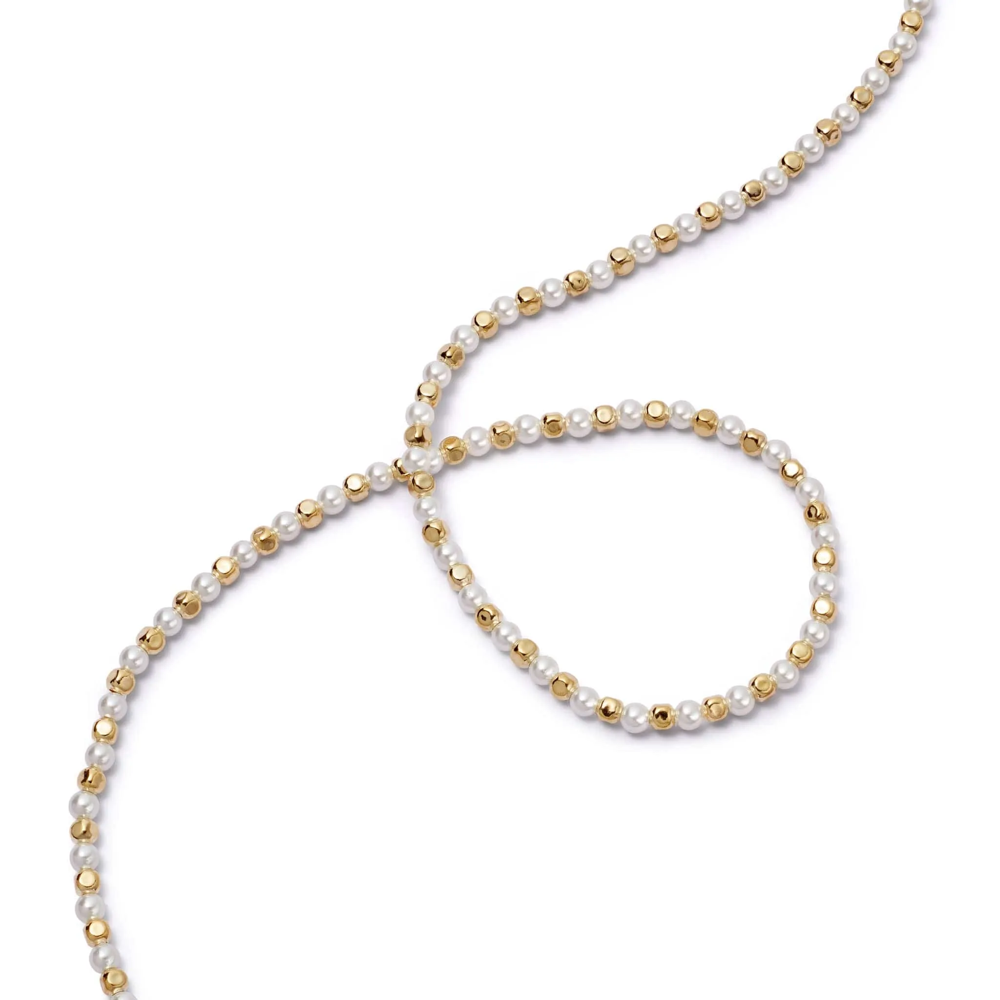 Pearl And Bead Necklace 18ct Gold Plate sold by Daisy Jewellery