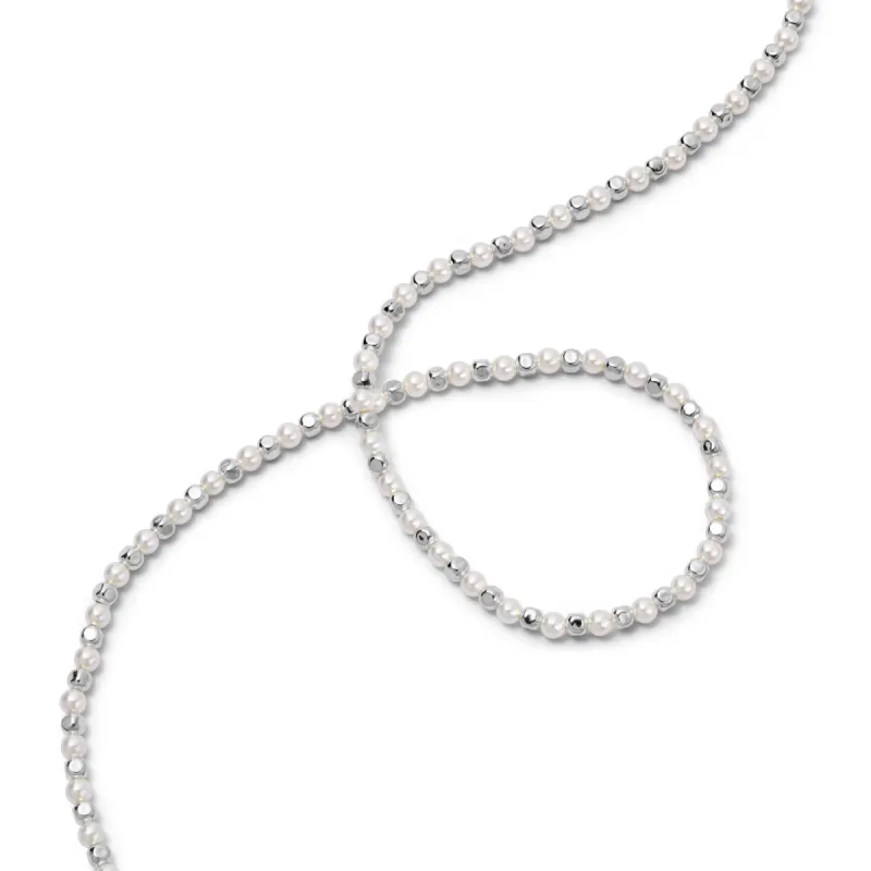 Pearl And Bead Necklace Sterling Silver sold by Daisy Jewellery