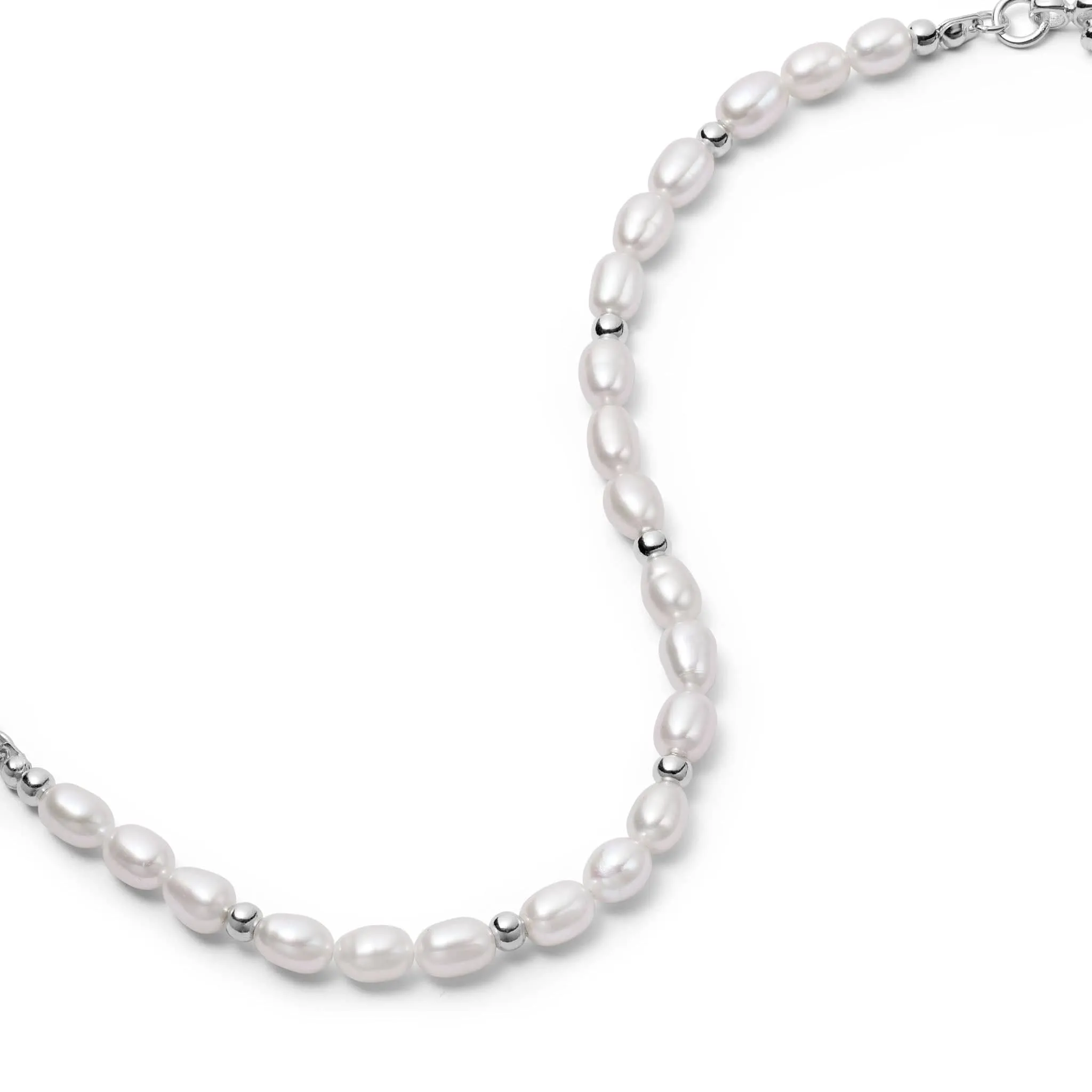 Pearl Beaded Necklace Sterling Silver sold by Daisy Jewellery