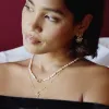 Pearl Beaded Necklace 18ct Gold Plate sold by Daisy Jewellery