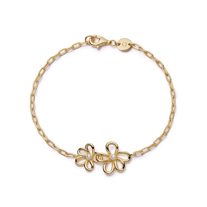 Daisy Bow Bracelet 18ct Gold Plate sold by Daisy Jewellery