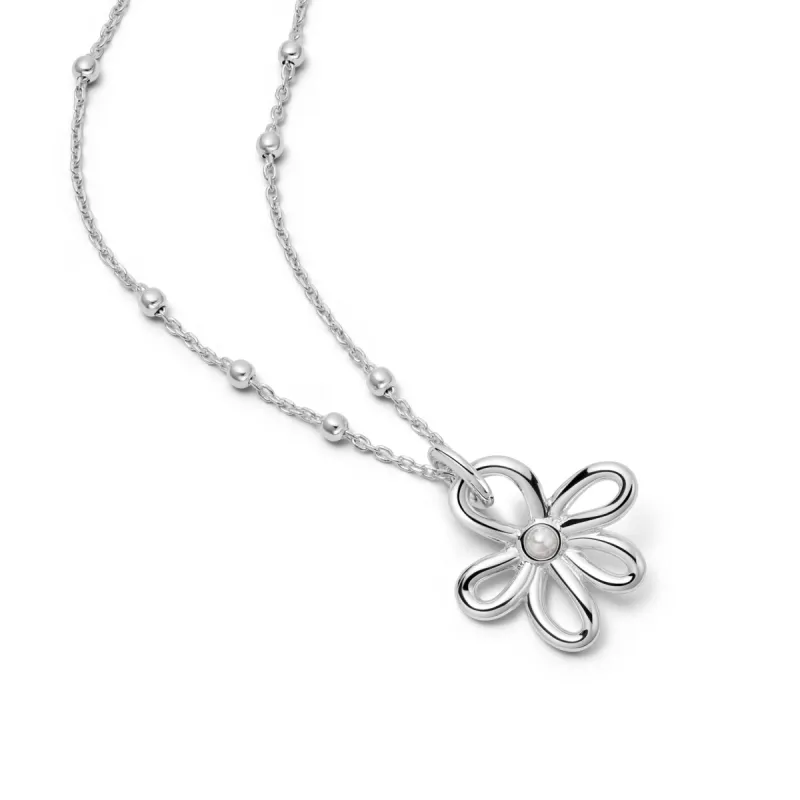 Daisy Bow Pendant Necklace Sterling Silver sold by Daisy Jewellery