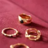 Polly Sayer Black Onyx Chunky Band Ring 18ct Gold Plate sold by Daisy Jewellery