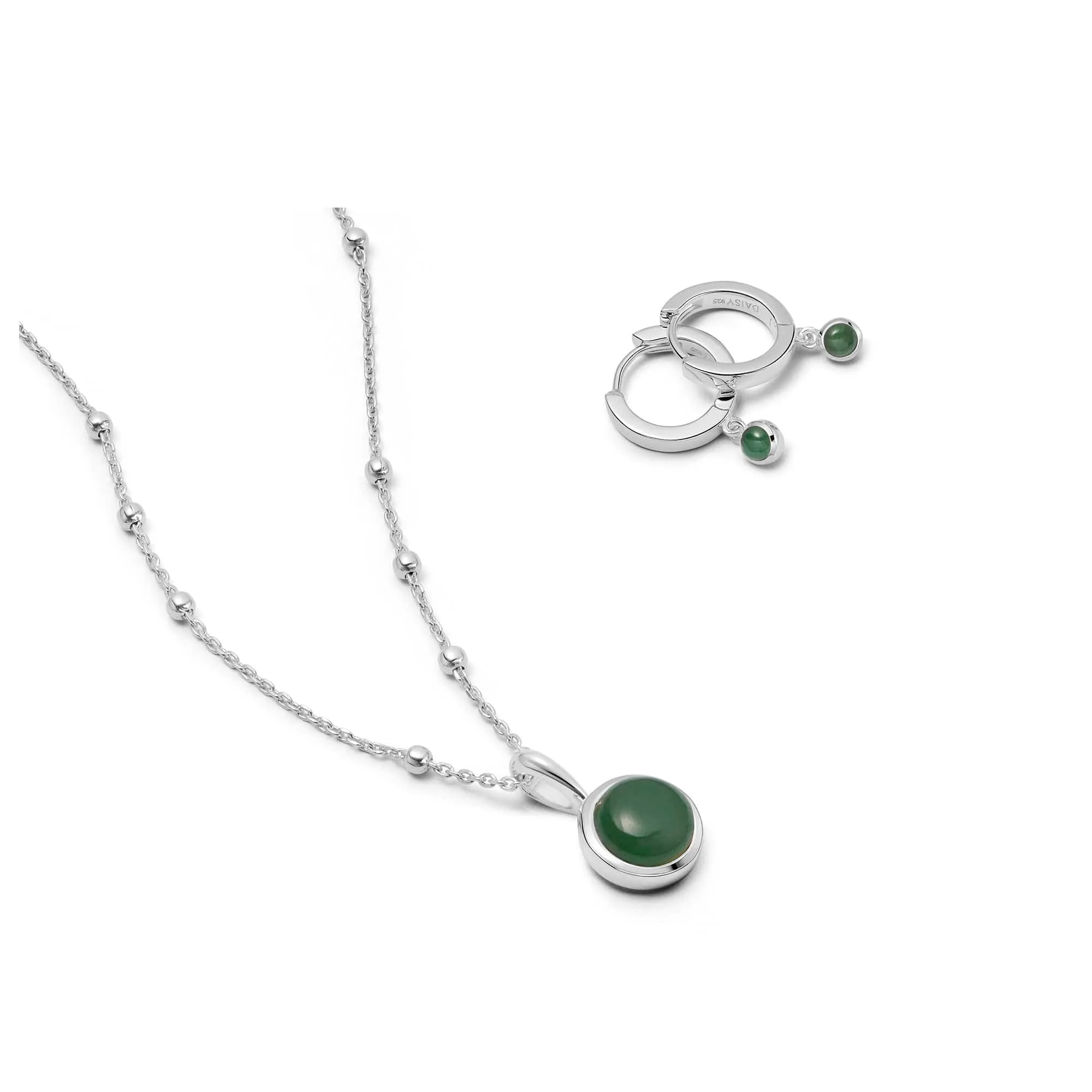 Green Aventurine Layering Set Sterling Silver sold by Daisy Jewellery