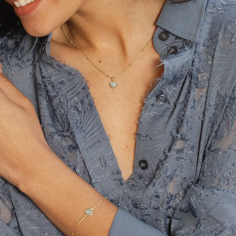 Amazonite Layering Set 18ct Gold Plate sold by Daisy Jewellery product image thumbnail 2