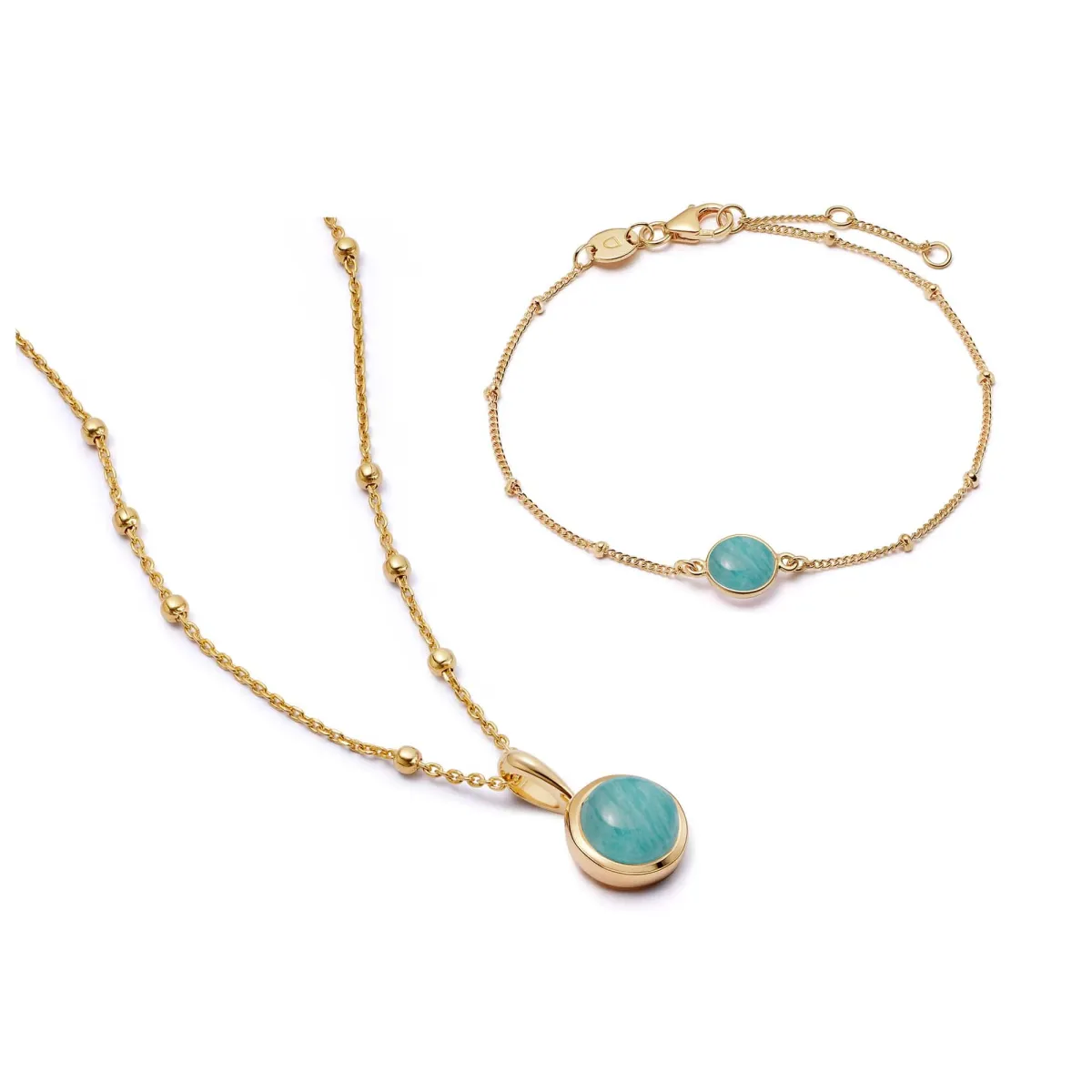 Amazonite Layering Set 18ct Gold Plate sold by Daisy Jewellery
