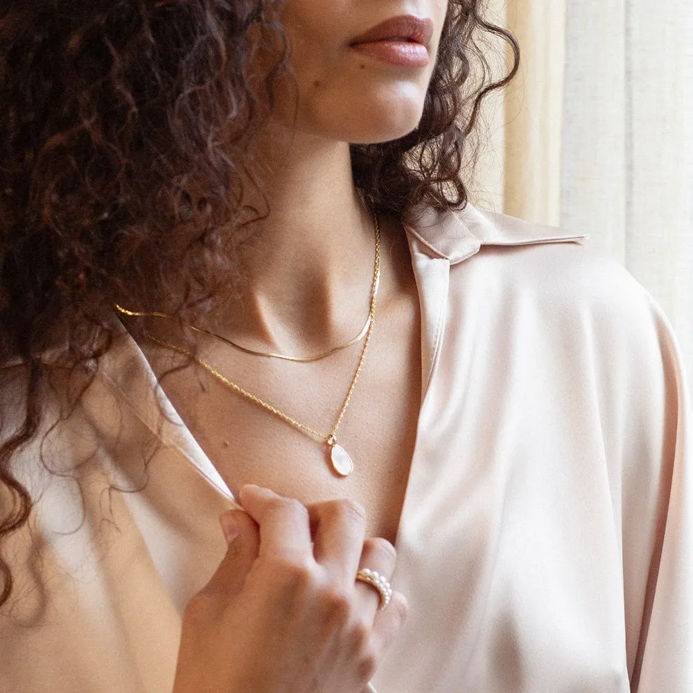 Fine Mother Of Pearl Layering Set 18ct Gold Plate sold by Daisy Jewellery product image thumbnail 2