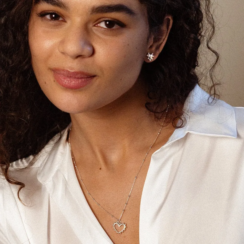 Pearl Heart Layering Set Sterling Silver sold by Daisy Jewellery product image thumbnail 2