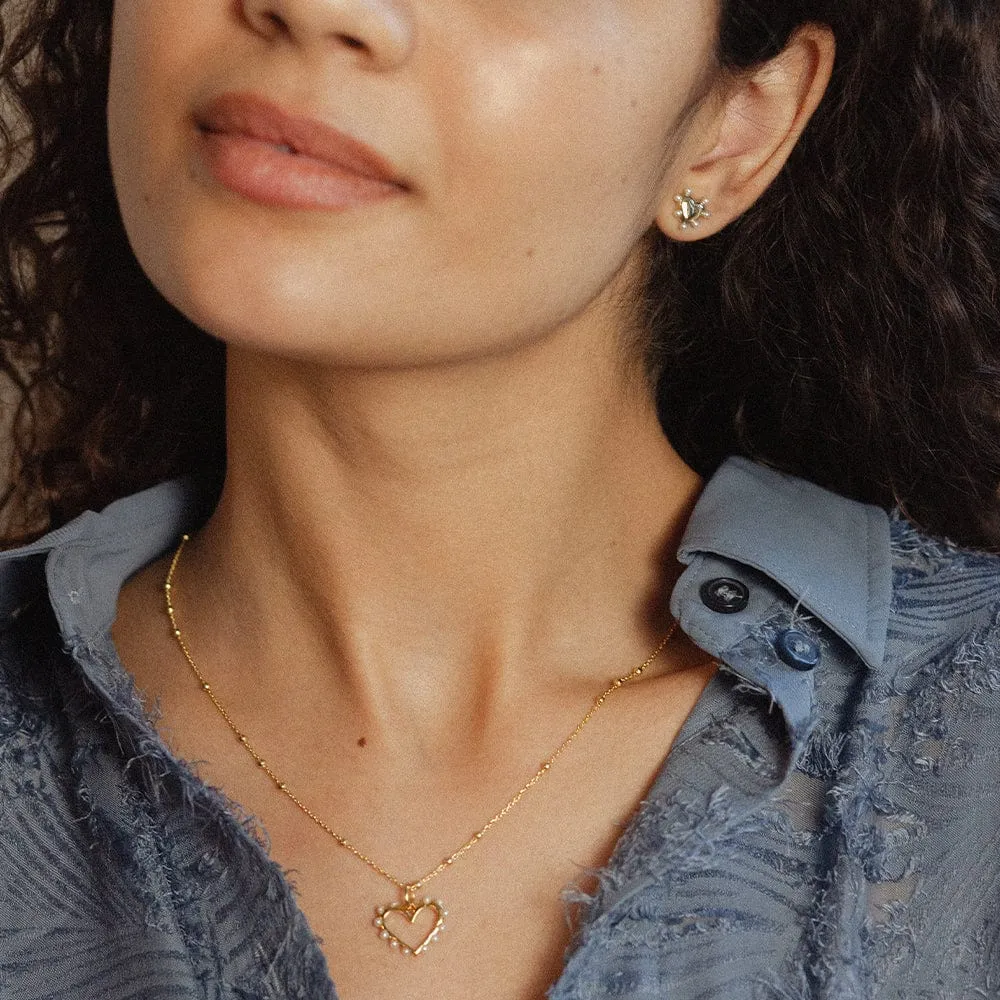 Pearl Heart Layering Set 18ct Gold Plate sold by Daisy Jewellery product image thumbnail 2