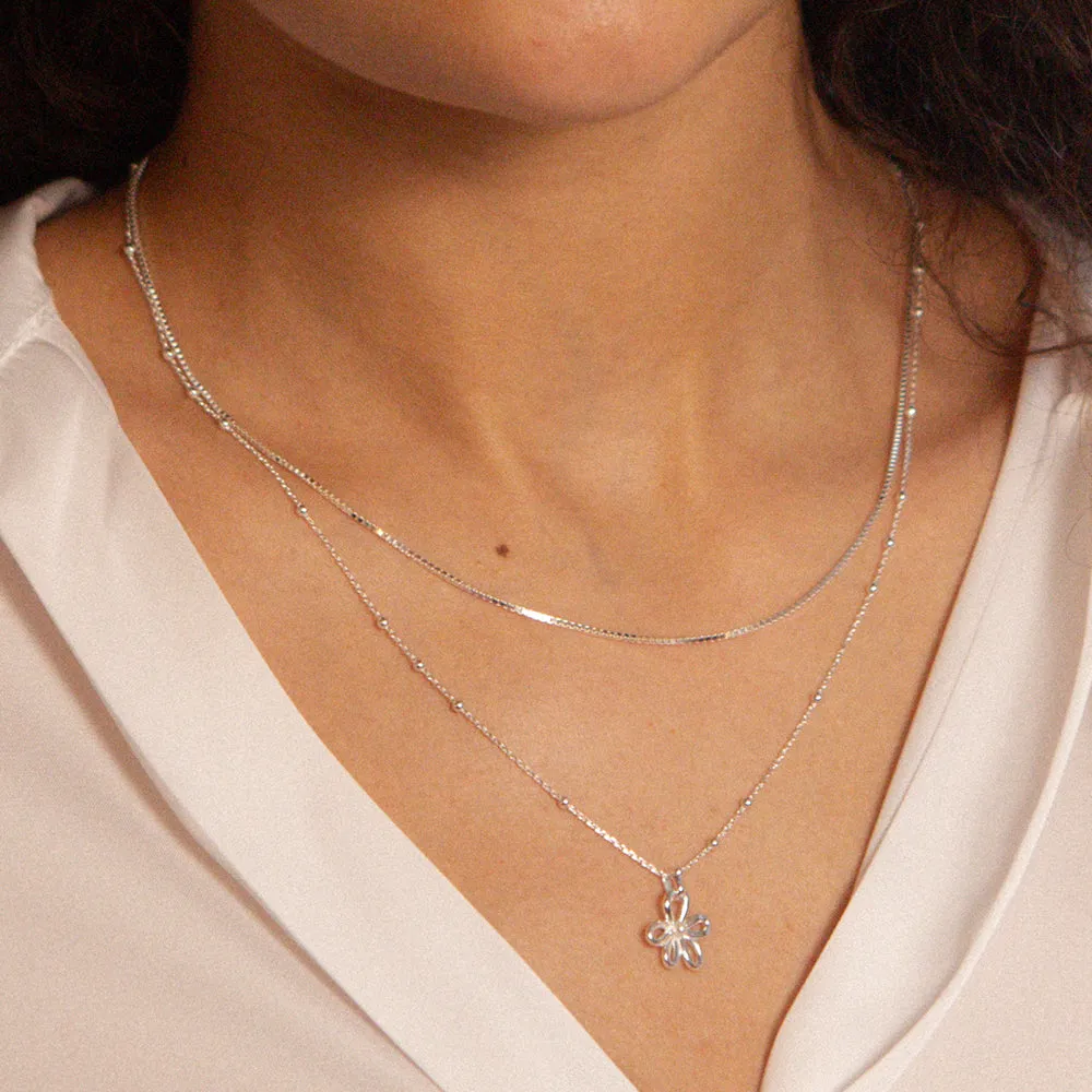 Box Layering Chain Necklace Sterling Silver sold by Daisy Jewellery product image thumbnail 2