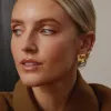 Polly Sayer Mini Lattice Stud Earrings 18ct Gold Plate sold by Daisy Jewellery