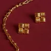 Polly Sayer Mini Lattice Stud Earrings 18ct Gold Plate sold by Daisy Jewellery