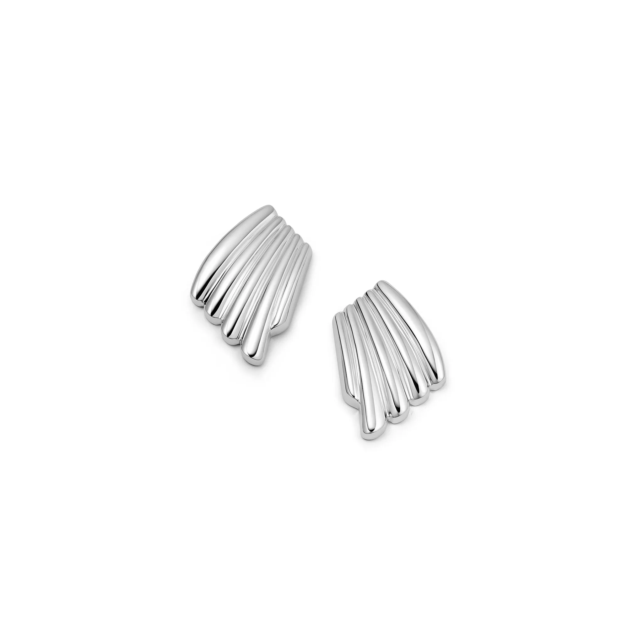 Polly Sayer Mini Wave Stud Earrings Silver Plate sold by Daisy Jewellery