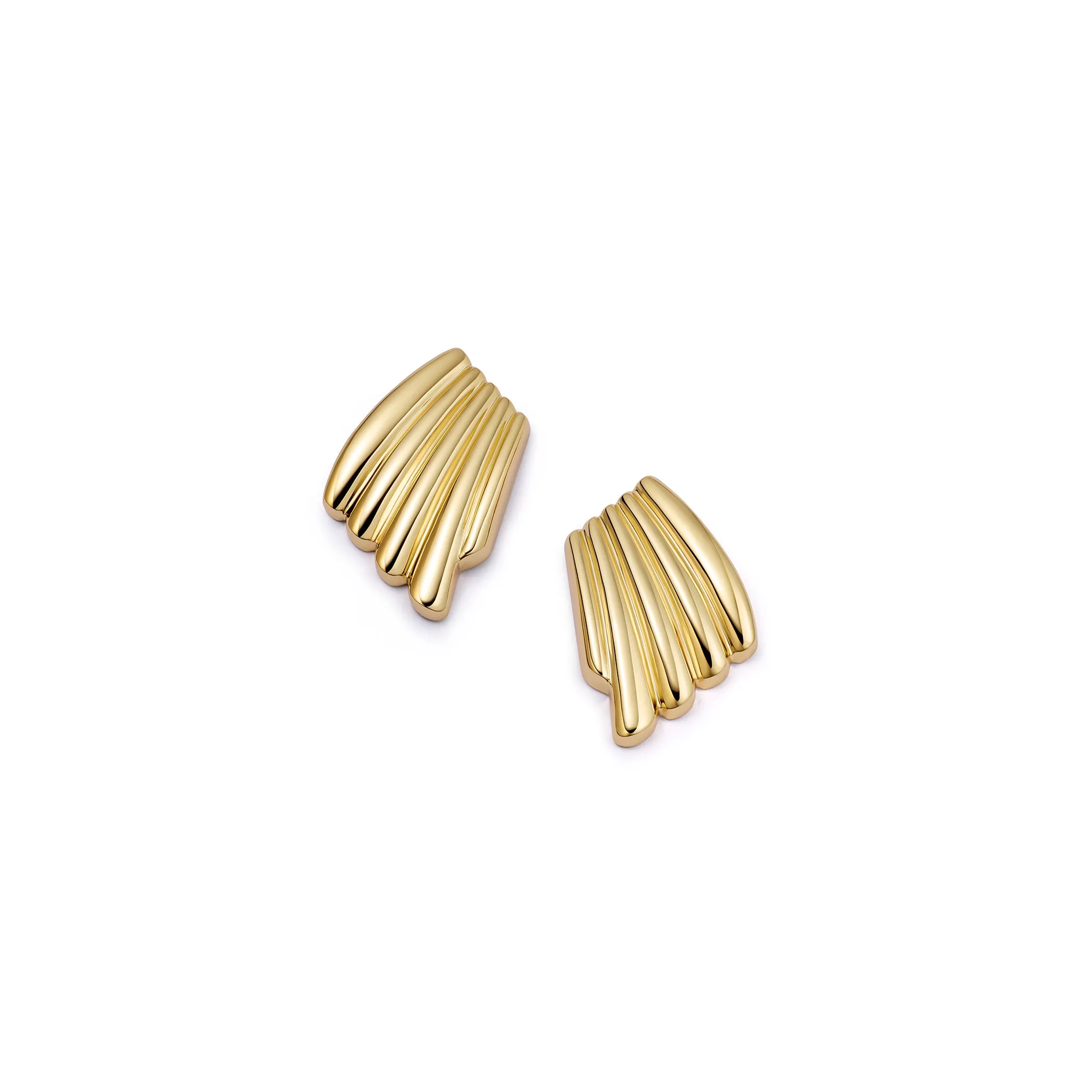 Polly Sayer Mini Wave Stud Earrings 18ct Gold Plate sold by Daisy Jewellery
