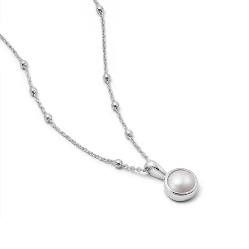 Pearl Healing Stone Necklace Sterling Silver sold by Daisy Jewellery