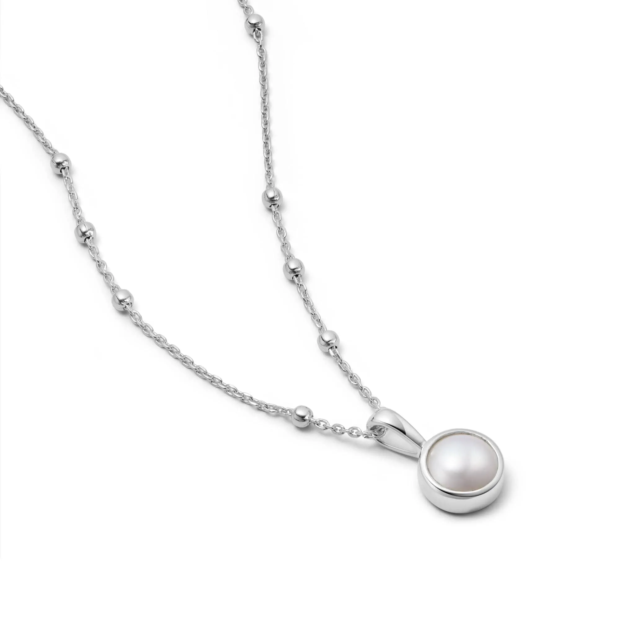 Pearl Healing Stone Necklace Sterling Silver sold by Daisy Jewellery