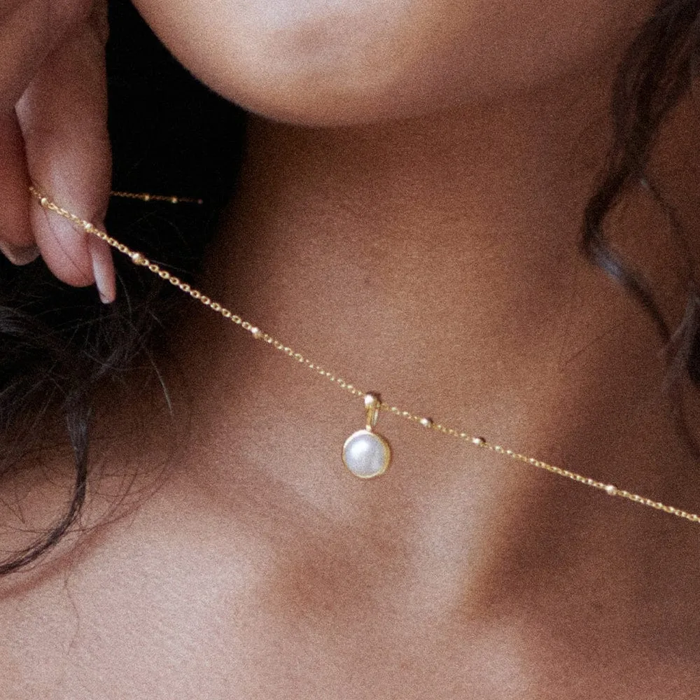 Pearl Healing Stone Necklace 18ct Gold Plate sold by Daisy Jewellery product image thumbnail 2