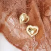 Bobble Heart Stud Earrings 18ct Gold Plate sold by Daisy Jewellery