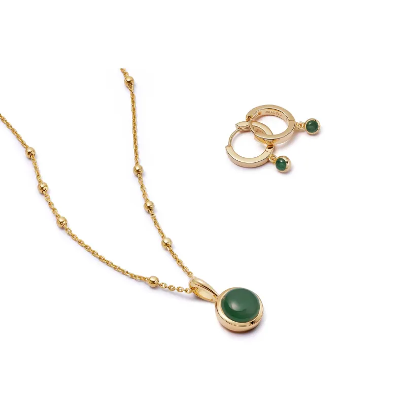 Green Aventurine Layering Set 18ct Gold Plate sold by Daisy Jewellery