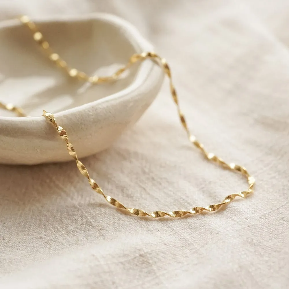 Helix Twisted Chain Layering Set 18ct Gold Plate sold by Daisy Jewellery product image thumbnail 3
