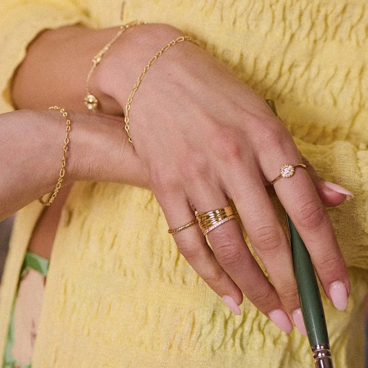 Apollo Chain Bracelet 18ct Gold Plate sold by Daisy Jewellery product image thumbnail 2