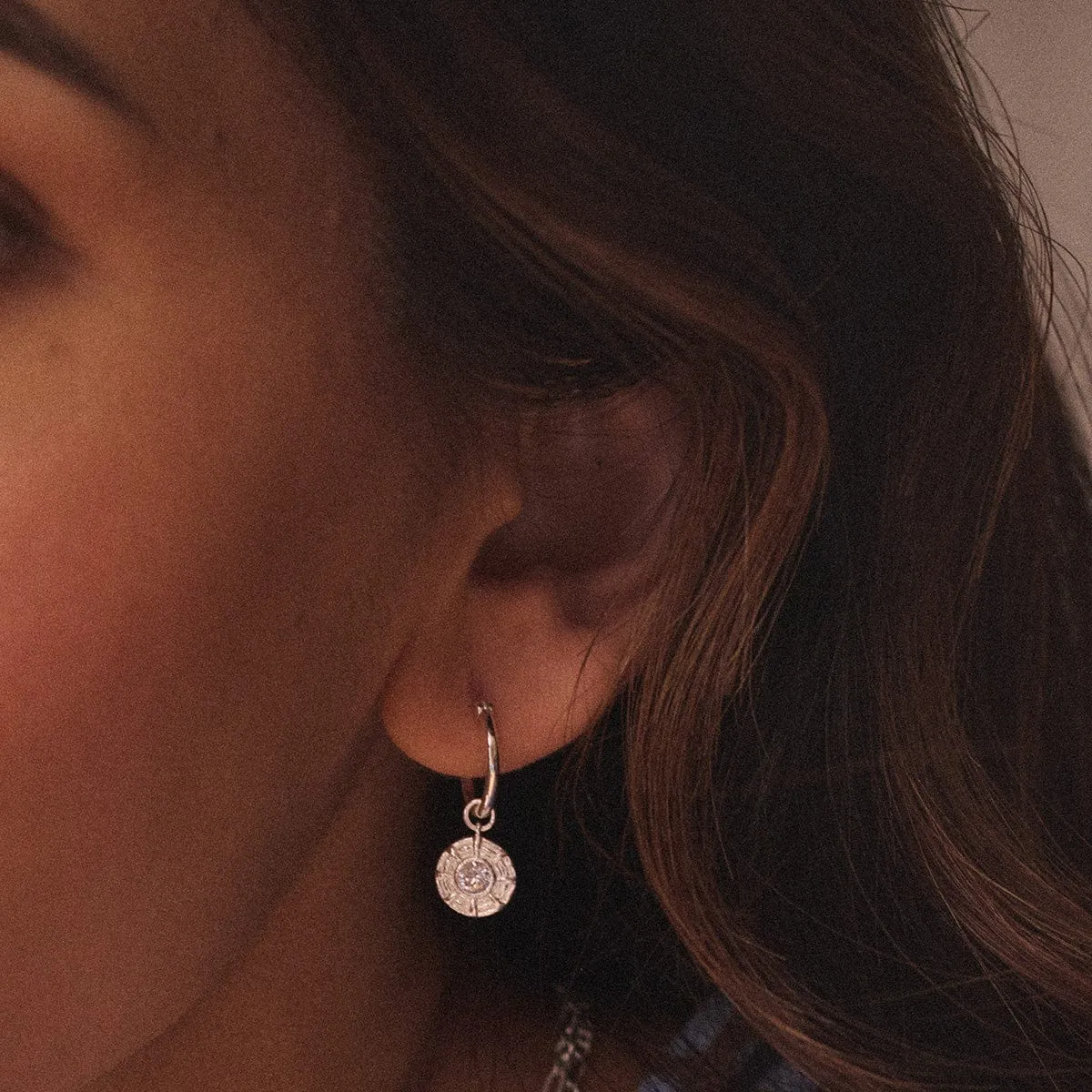 Apollo Sparkle Drop Earrings Sterling Silver sold by Daisy Jewellery product image thumbnail 2