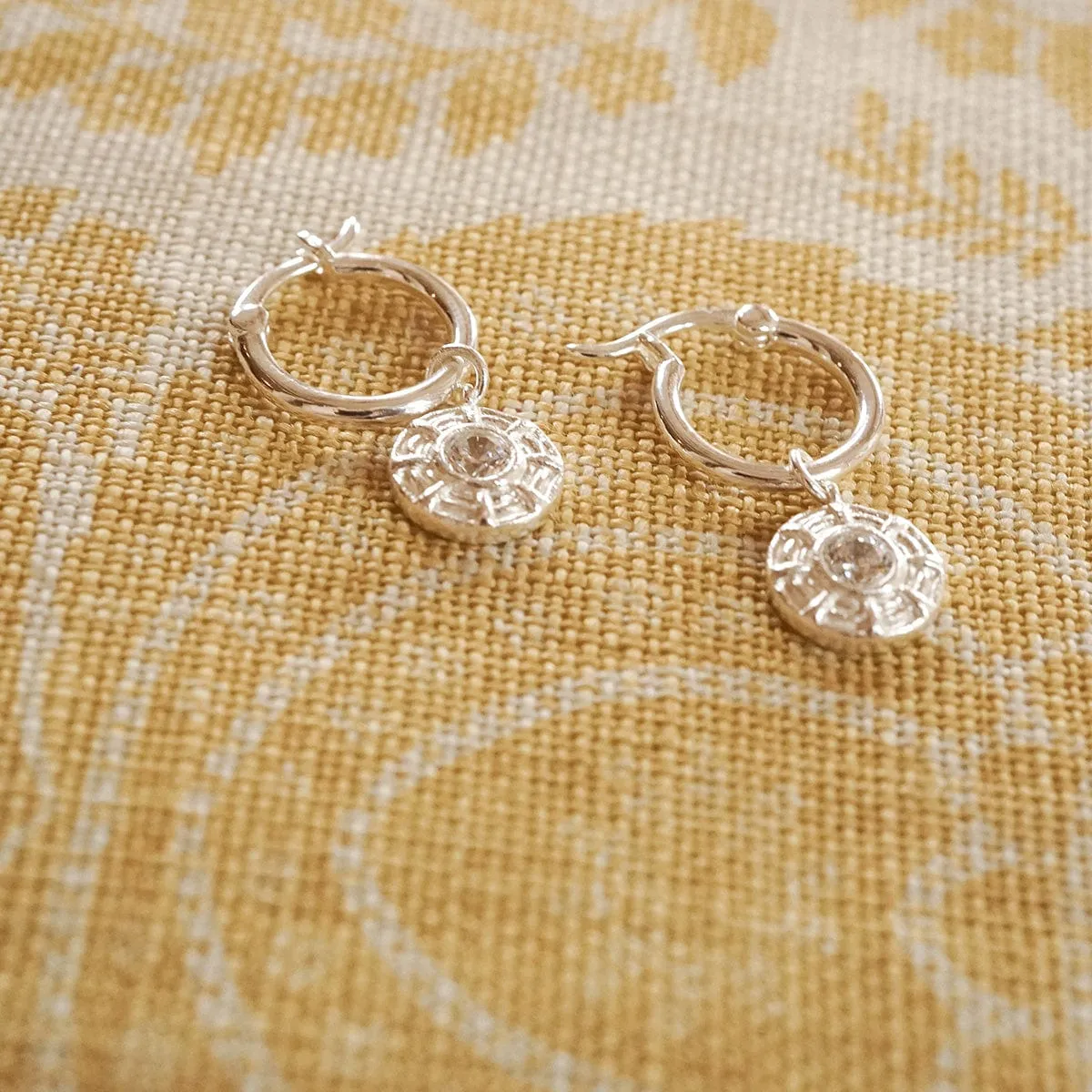 Apollo Sparkle Drop Earrings Sterling Silver sold by Daisy Jewellery product image thumbnail 3