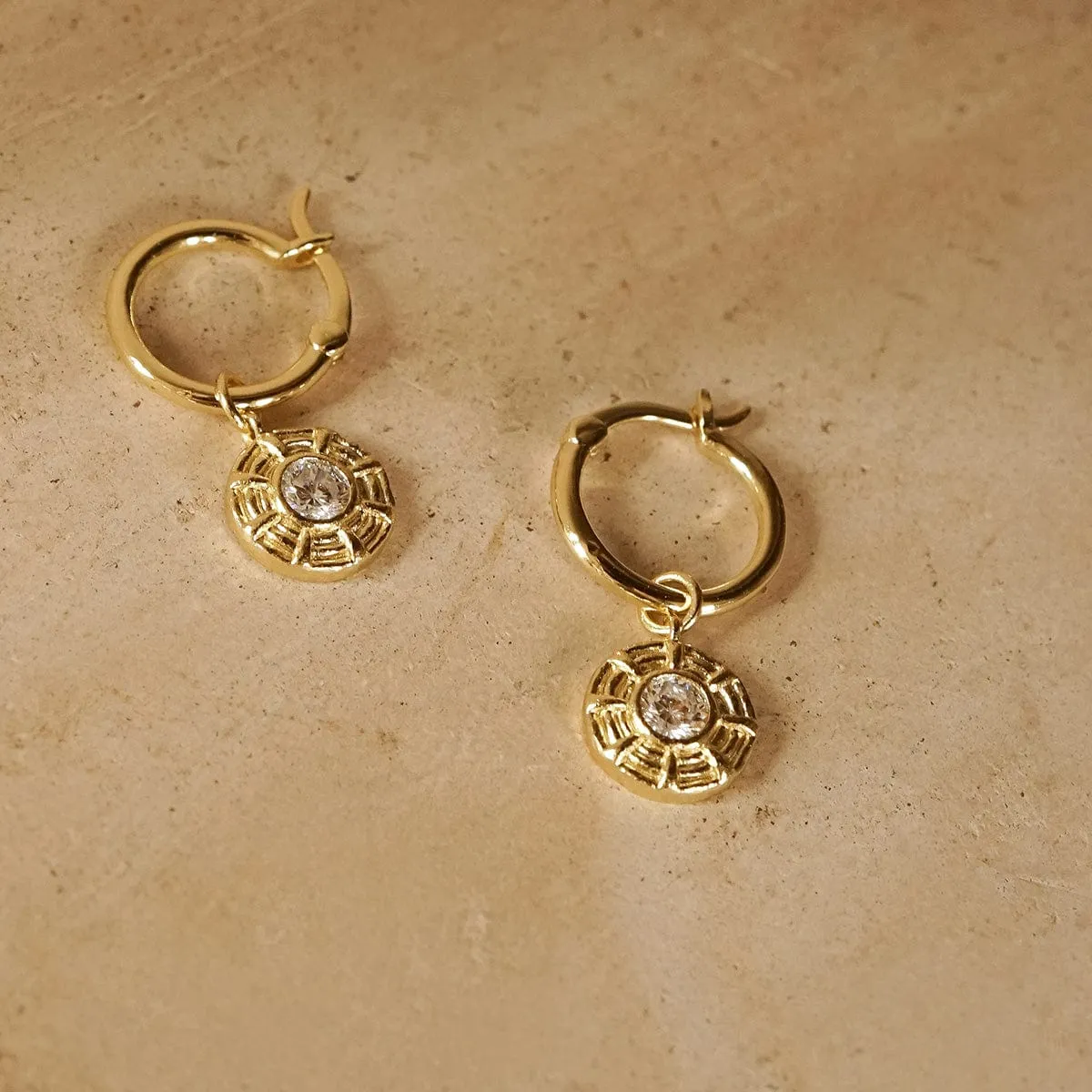 Apollo Sparkle Drop Earrings 18ct Gold Plate sold by Daisy Jewellery product image thumbnail 3