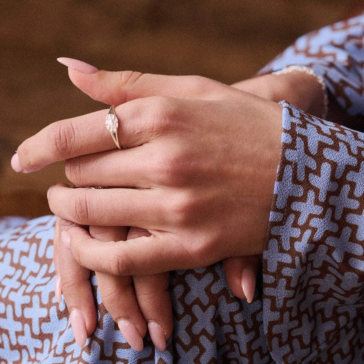 Apollo Signet Ring Sterling Silver sold by Daisy Jewellery product image thumbnail 2