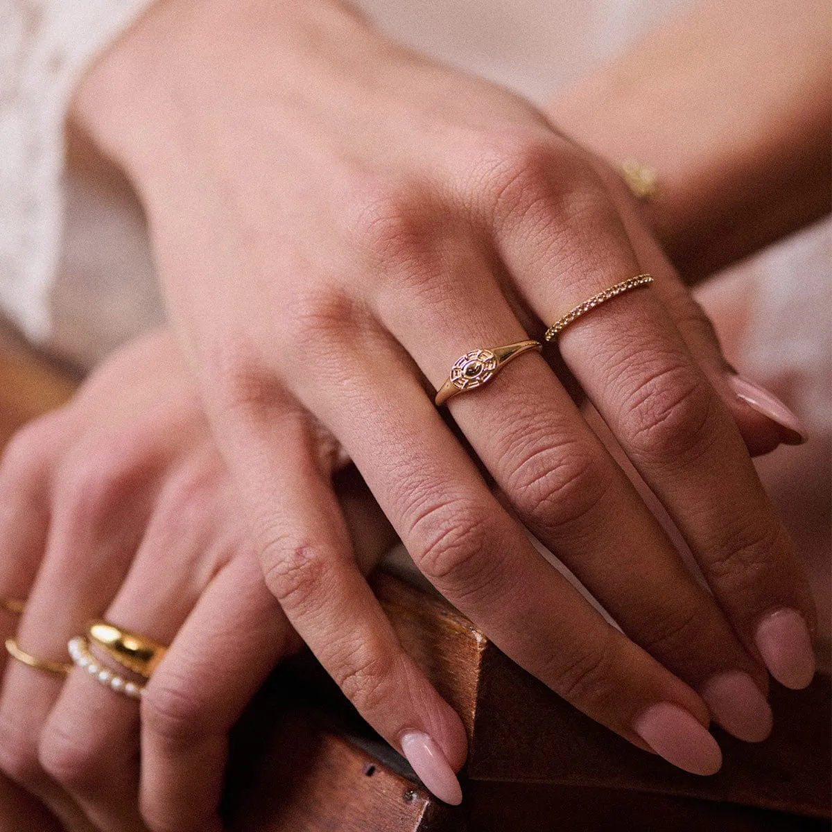 Apollo Signet Ring 18ct Gold Plate sold by Daisy Jewellery product image thumbnail 2